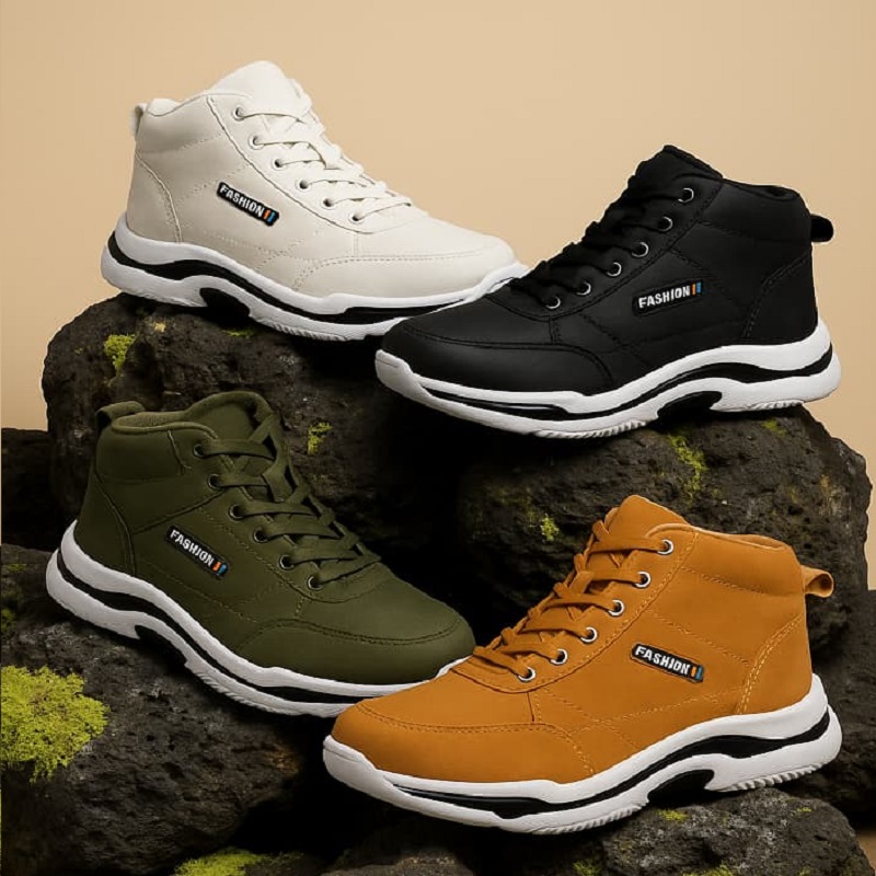 کفش ساقدار مردانه مشکی مدل EMTO